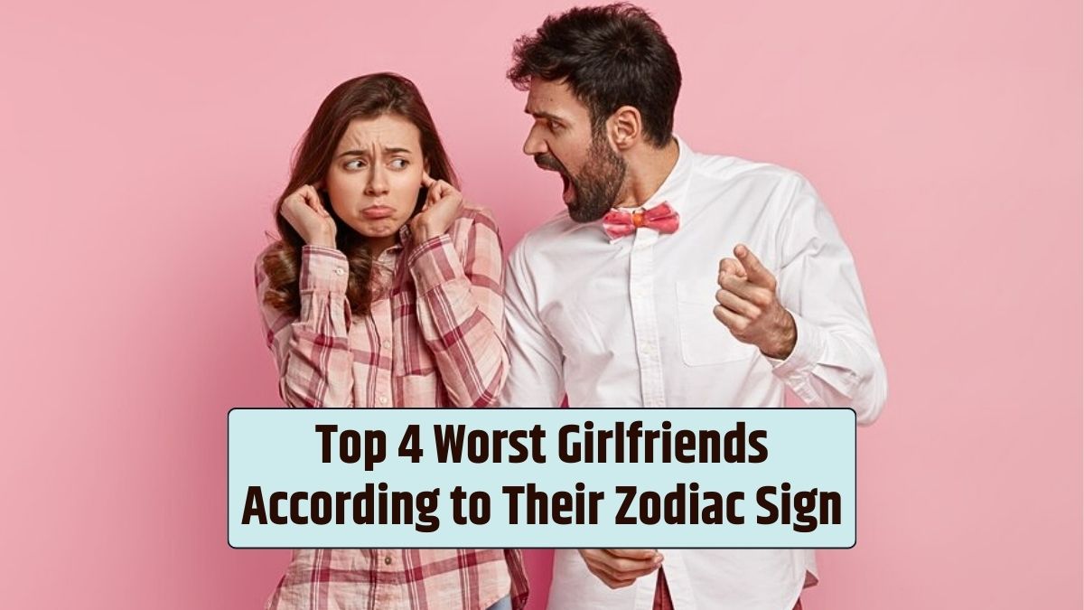Worst girlfriends based on their zodiac sign, a young couple dons vibrant, colorful attire.